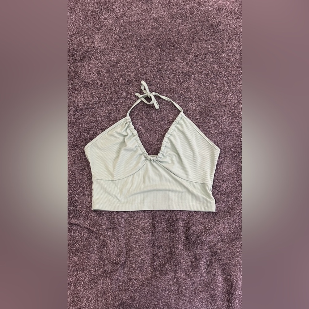 Mint Green Holter Tank Crop Top🌵💚